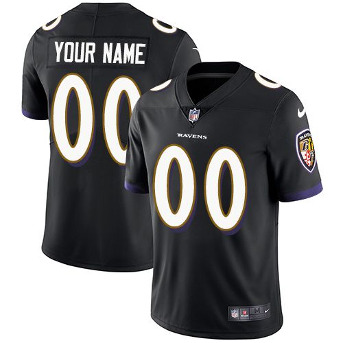 Nike Baltimore Ravens Black Men Customized Vapor Untouchable Player Limited Jersey